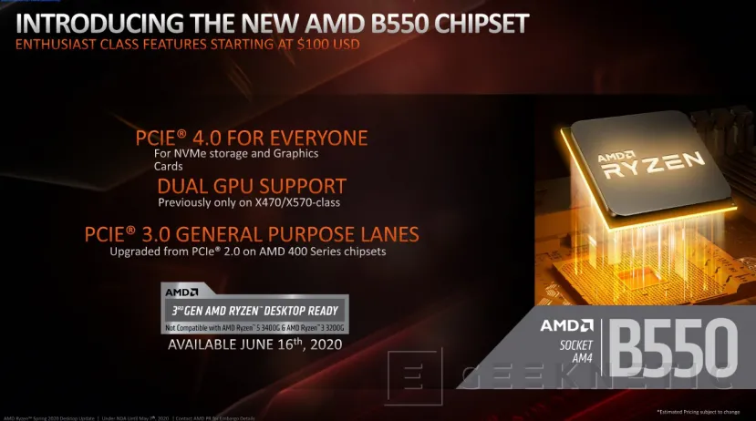 Geeknetic Todos los detalles del socket AMD B550: PCIe 4.0 y soporte para los futuros procesadores Zen 3 1
