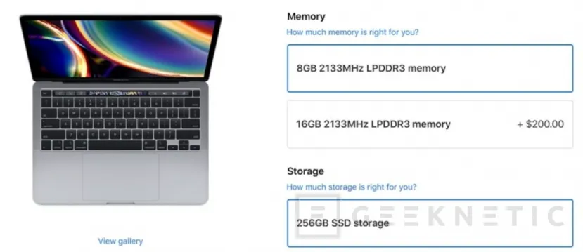 Geeknetic Apple dobla el precio de las mejoras de memoria RAM de los MacBook Pro de 13 pulgadas 1
