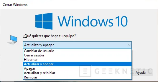 Geeknetic Windows 10 ya nos permite apagar el equipo sin instalar las actualizaciones pendientes 2