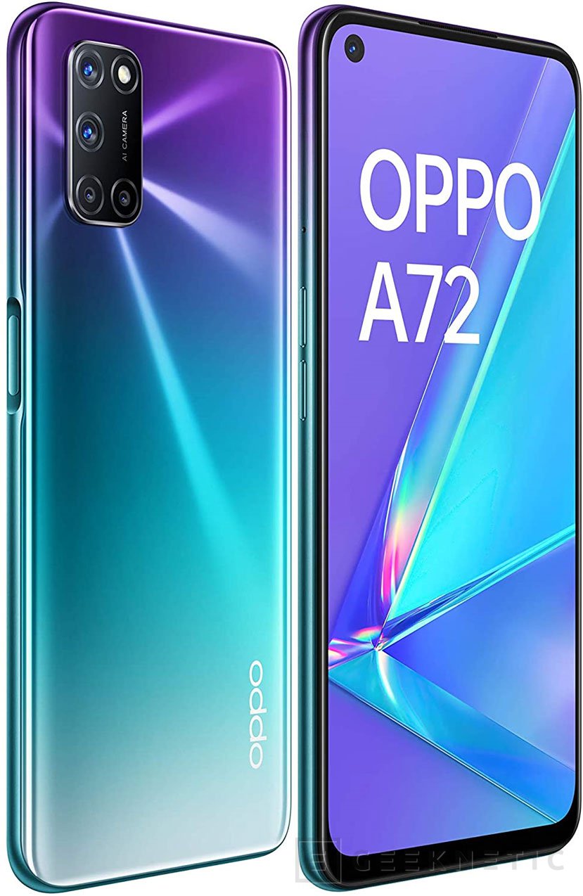 Ya A La Venta El Oppo A72 Con Cuadruple Camara Trasera Y Sensor De Huellas Lateral Por 279 Euros