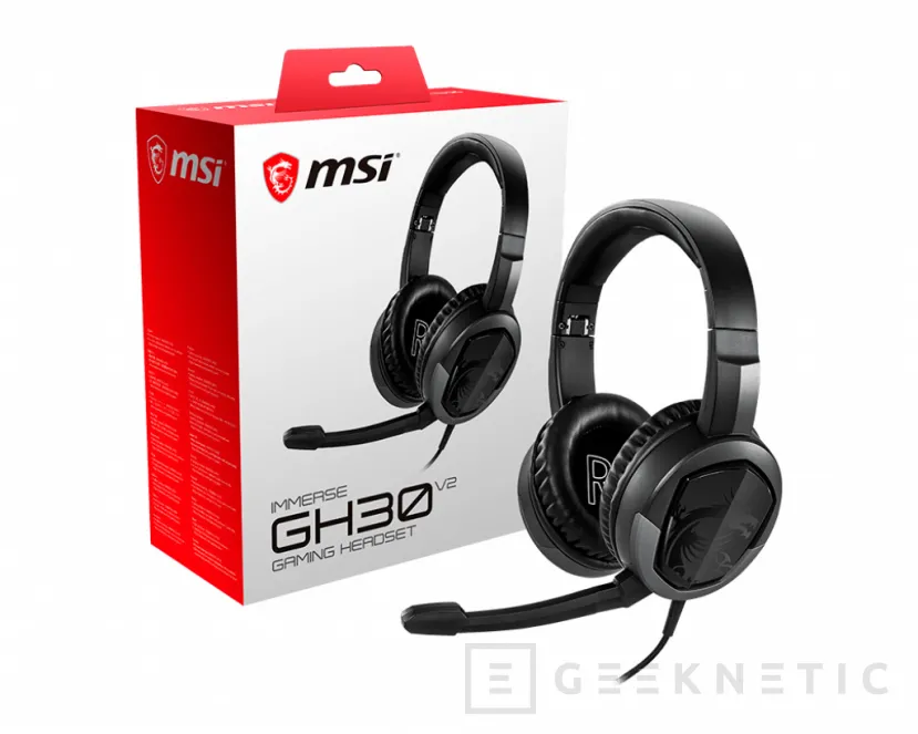 Geeknetic MSI presenta sus auriculares gaming con micrófono incorporado y control de volúmen Immerse GH30 V2 1