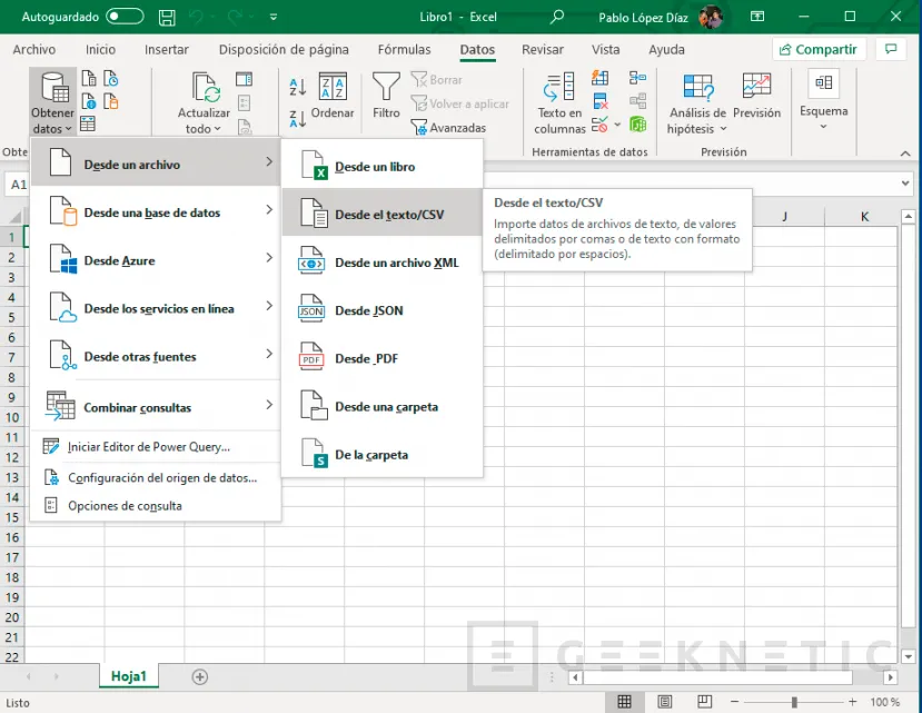 Geeknetic Cómo convertir archivos CSV a Excel 8