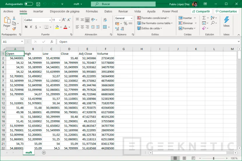 Geeknetic Cómo convertir archivos Excel a CSV 1