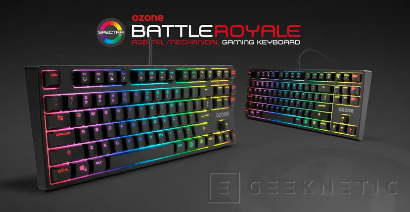 Geeknetic El nuevo Ozone Battle Royale llega al mercado en formato Tenkeyless con switches rojos y RGB 1