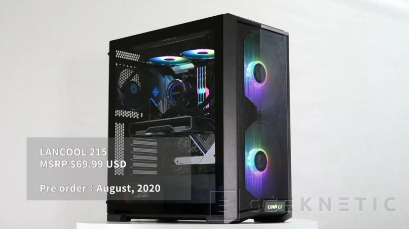 Geeknetic Lian Li prepara la torre Lancool 215 con soporte para placas E-ATX y doble ventilador frontal de 20 cm por $69.99 1