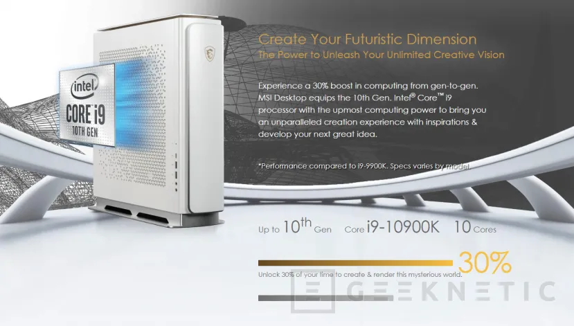 Geeknetic El sobremesa MSI Creator Prestige P100X se pone al día con un Core i9-10900K  y la RTX 2080 Super 1