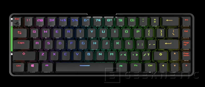 Geeknetic ASUS ROG Flachion, un teclado gaming inalámbrico con tan solo 68 teclas 2