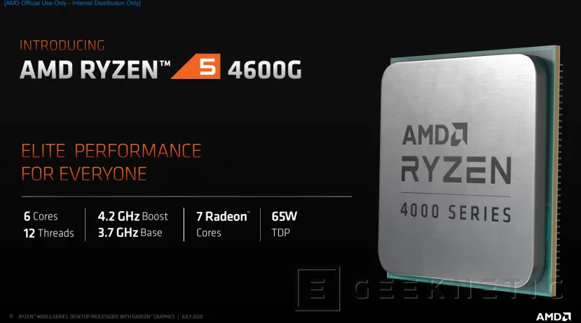 Geeknetic El AMD Ryzen 7 4700G de 8 núcleos y 16 hilos lidera la nueva y potente gama de APUs de sobremesa con arquitectura Zen 2 3