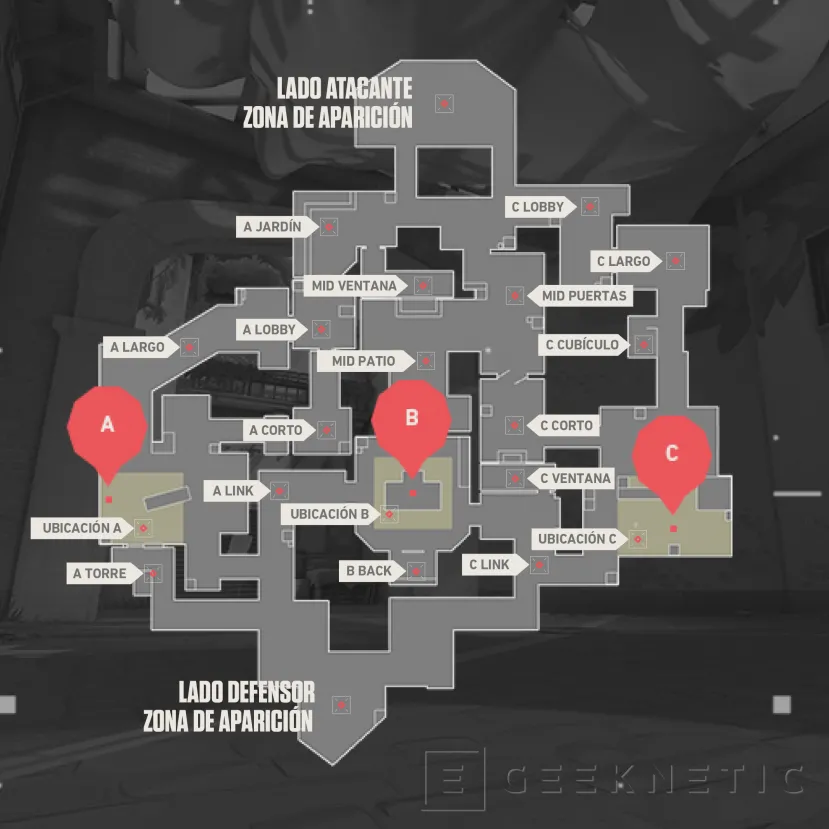 VALORANT, Split: Guía del mapa, posiciones, ubicaciones y callouts -  Millenium