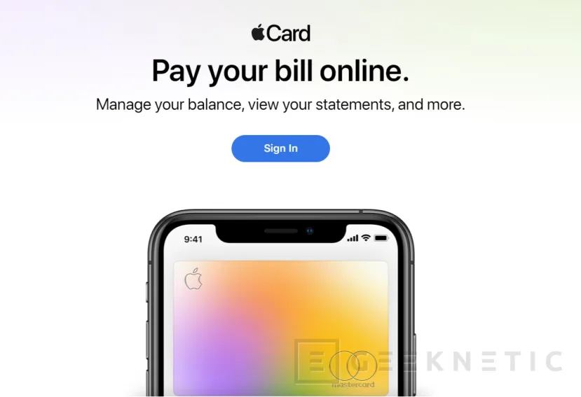 Geeknetic El nuevo portal web de Apple Card permite a sus clientes gestionar la tarjeta sin un iPhone 1