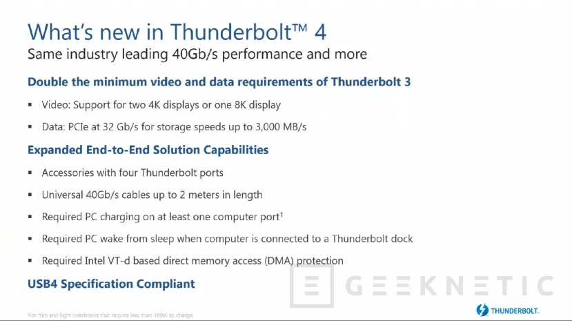 Geeknetic Intel presenta Thunderbolt 4 con una mayor estandarización y seguridad 2