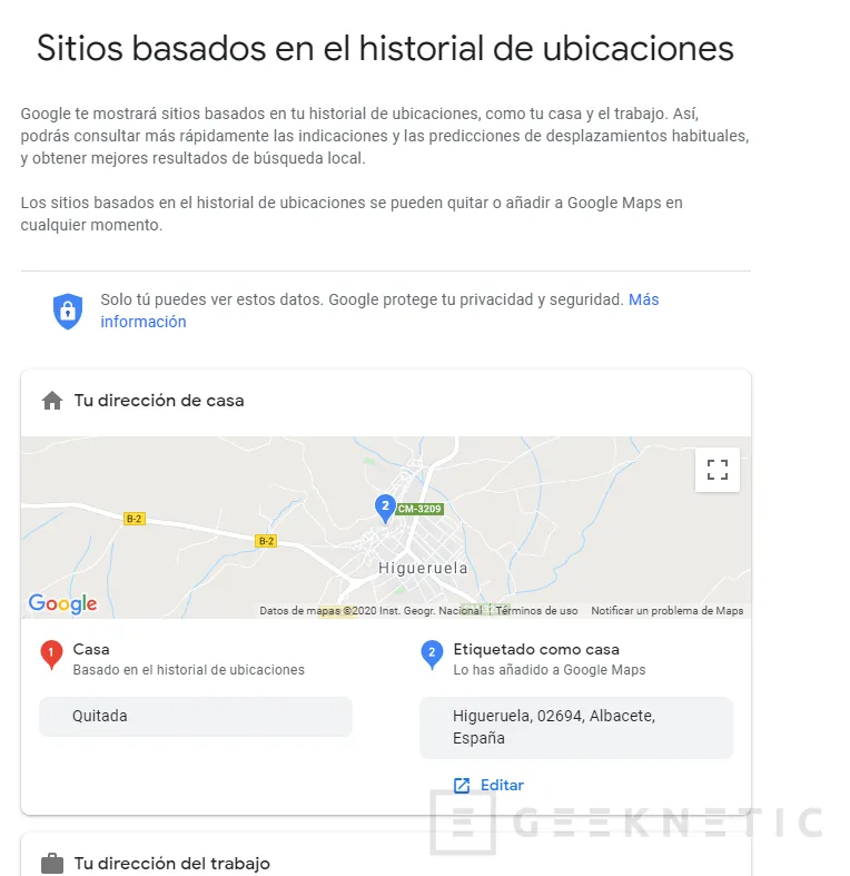 Geeknetic Cómo desactivar el Historial de ubicaciones de Google 4