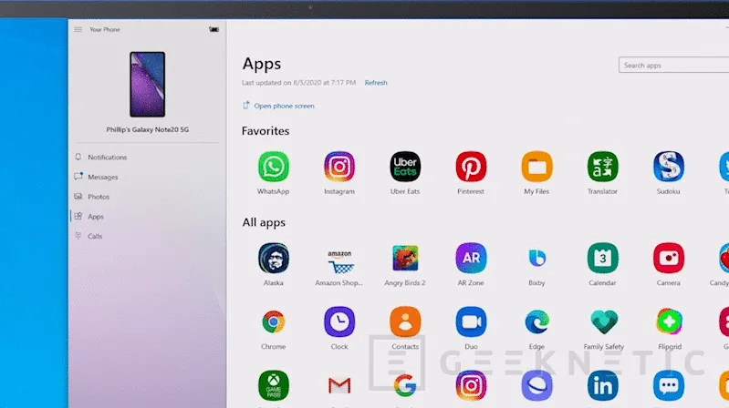 Geeknetic La aplicación “Tu Teléfono” permitirá ver las aplicaciones de nuestro teléfono en Windows 10 1