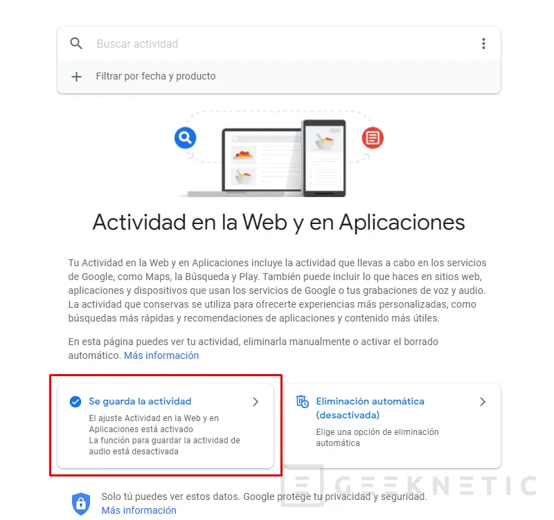 Geeknetic Cómo consultar tus búsquedas y eliminar el Historial de navegación de Google 9