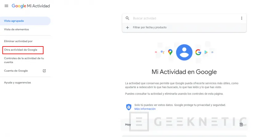 Geeknetic Cómo consultar tus búsquedas y eliminar el Historial de navegación de Google 7