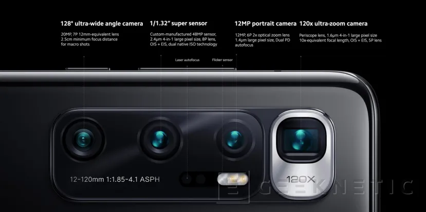 Geeknetic El Xiaomi Mi 10 Ultra llega con carga de 120 W y cuádruple cámara trasera, top 1 en DxOMark 2