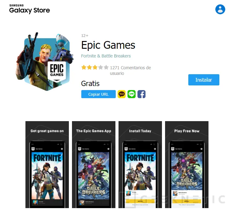Geeknetic Fortnite sigue disponible en la Samsung Galaxy Store 2