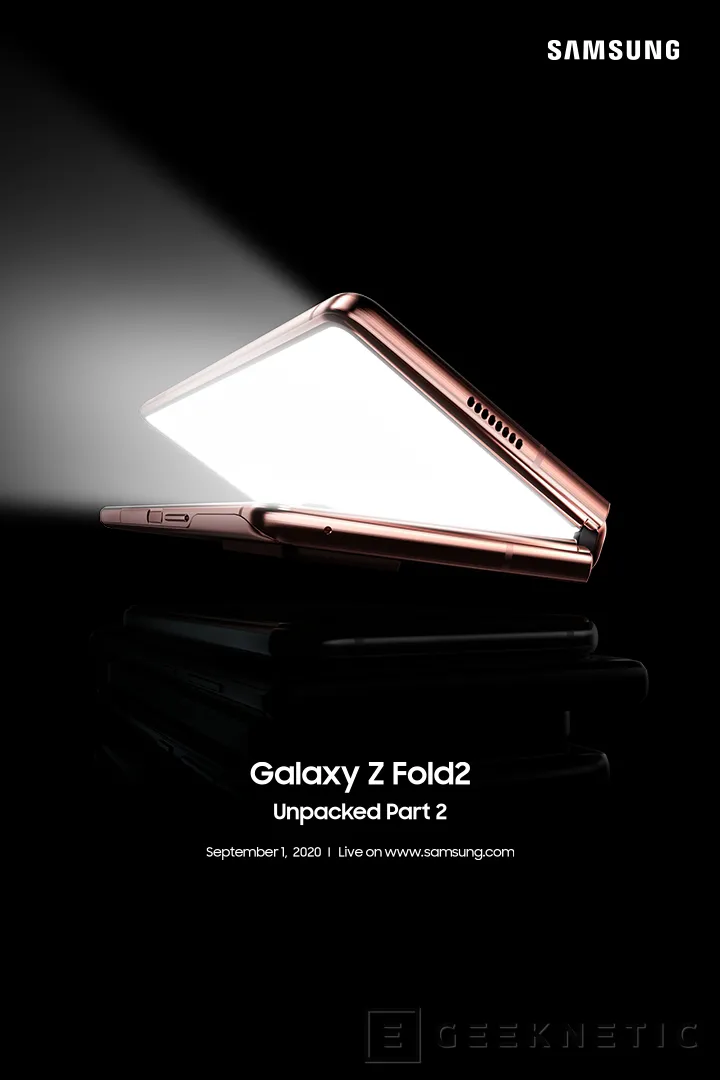 Geeknetic El Samsung Galaxy Z Fold 2 se presentará en la segunda parte del UNPACKED el 1 de septiembre 1