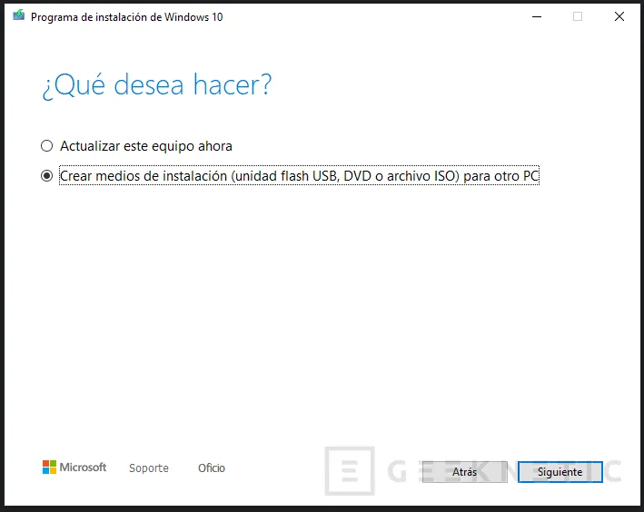 Geeknetic Cómo arrancar Windows 10 desde una unidad USB 6