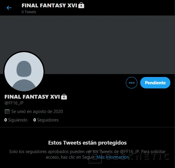 Geeknetic Filtrada la posible cuenta oficial de Twitter de Final Fantasy XVI 1