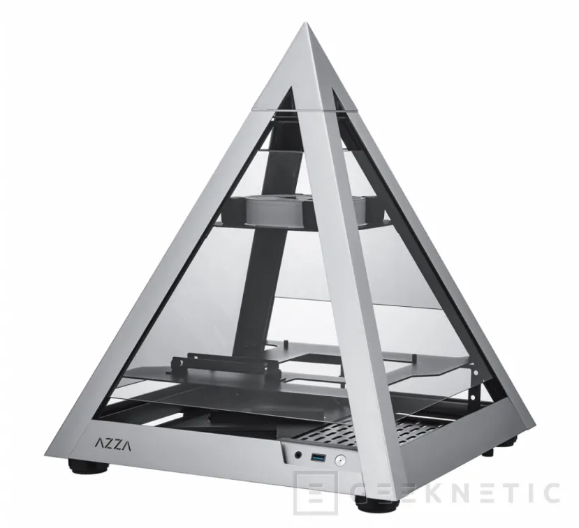 Geeknetic Azza Pyramid Mini 806, una llamativa torre ITX con forma piramidal y cuatro paneles de cristal templado 2