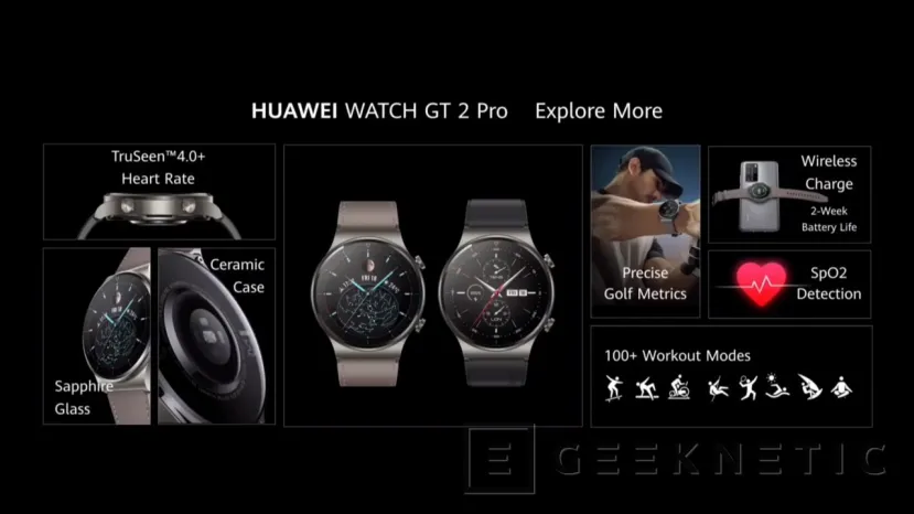 Geeknetic El nuevo Huawei Watch GT 2 Pro se presenta con carga inalámbrica y sensor de oxígeno en sangre 4