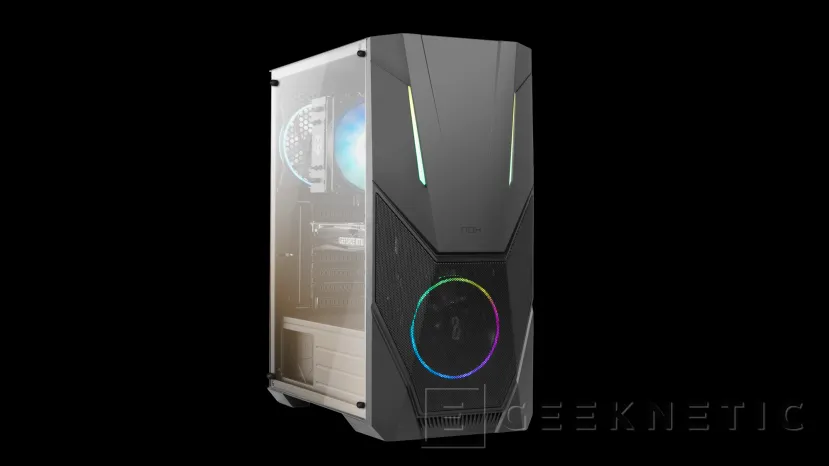 Geeknetic Por 42.90 Euros podremos hacernos con la semitorre Nox Infinity Delta con dos ventiladores ARGB Rainbow incorporados 1