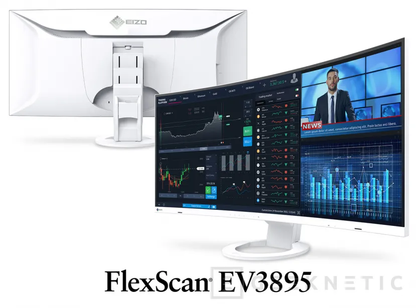 Geeknetic El monitor curvado EIZO FlexScan EV3895 llega con 37&quot; y resolución de 3840x1600 en ratio 24:10 1