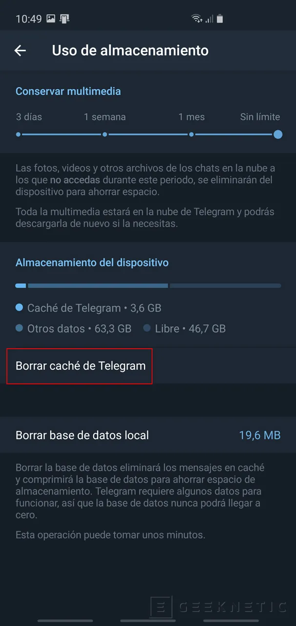 Geeknetic Cómo eliminar tu cuenta de Telegram 6