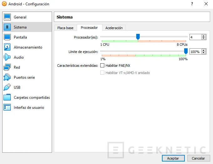 Geeknetic Cómo instalar Android en tu PC con VirtualBox 8
