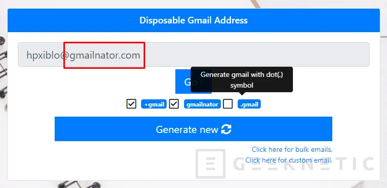 Geeknetic Gmailnator: Cómo crear cuentas de e-mail temporales 9