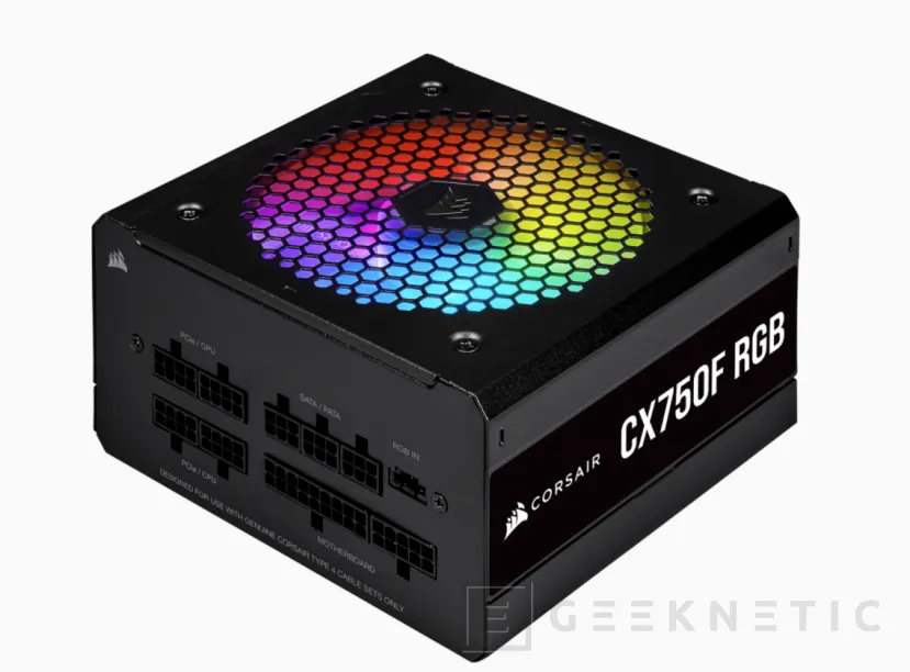 Geeknetic Corsair añade iluminación RGB a sus fuentes modulares 80 PLUS Bronze CX-F  1