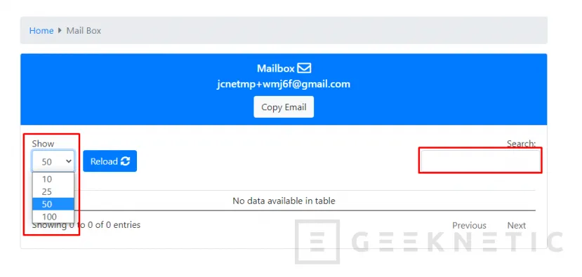Geeknetic Gmailnator: Cómo crear cuentas de e-mail temporales 6