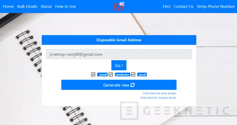 Geeknetic Gmailnator: Cómo crear cuentas de e-mail temporales 4