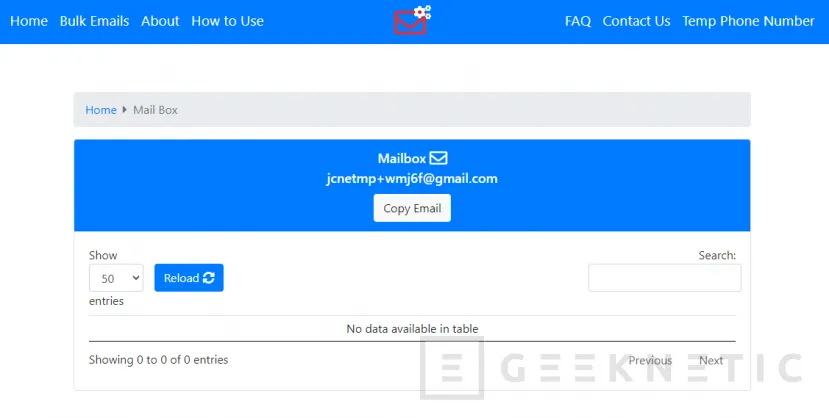 Geeknetic Gmailnator: Cómo crear cuentas de e-mail temporales 5