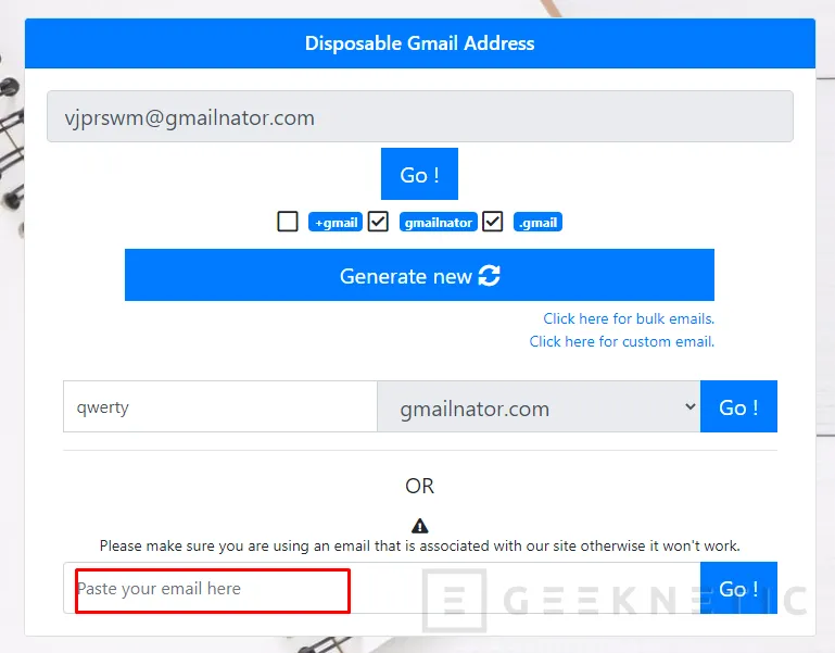 Geeknetic Gmailnator: Cómo crear cuentas de e-mail temporales 18