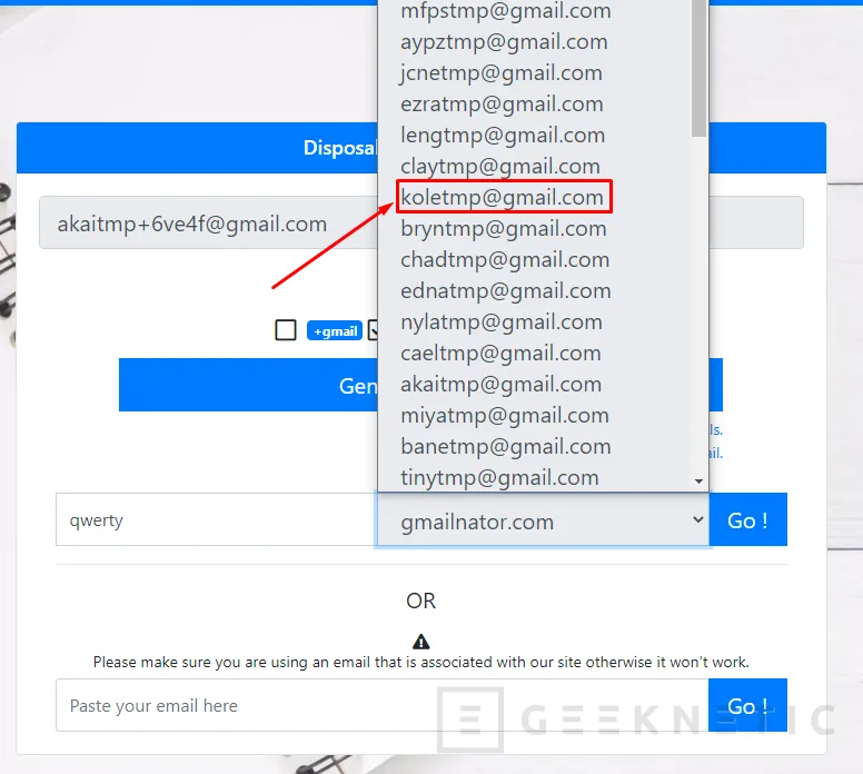 Geeknetic Gmailnator: Cómo crear cuentas de e-mail temporales 16