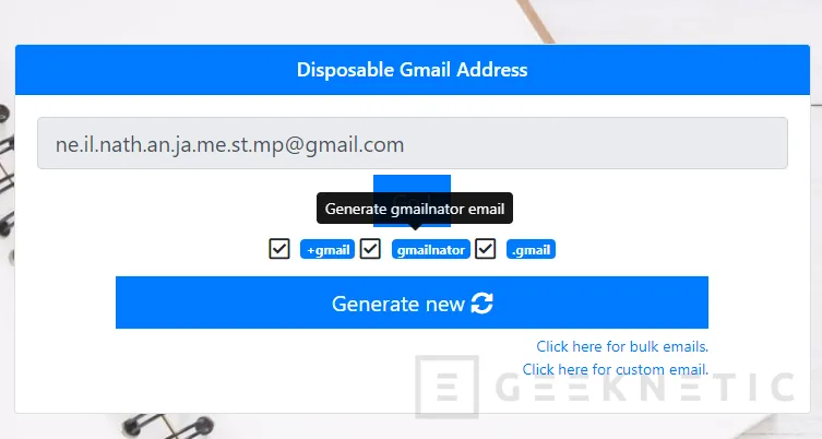 Geeknetic Gmailnator: Cómo crear cuentas de e-mail temporales 8