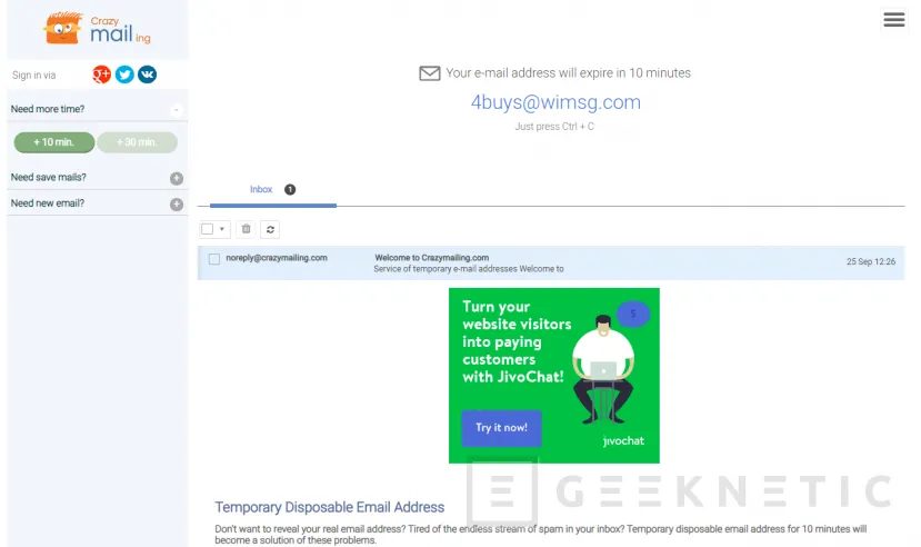Geeknetic Gmailnator: Cómo crear cuentas de e-mail temporales 27