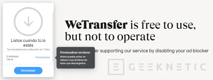 WeTransfer: Aprende a archivos grandes -