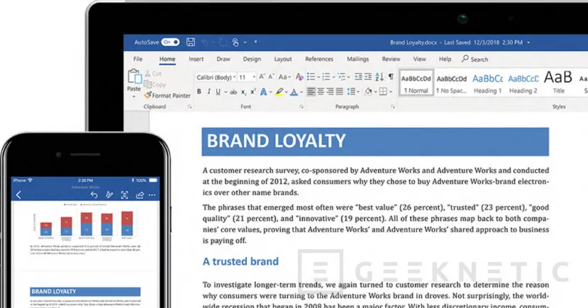 Geeknetic Microsoft empieza a probar el soporte para trackpad en Word y Excel para iPad 1