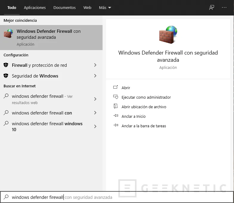 Geeknetic Como bloquear el acceso a internet de un programa en el Firewall de Windows 10 2