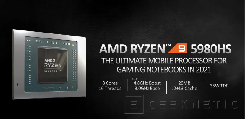 Geeknetic AMD lanza los nuevos procesadores Ryzen 5000 H para portátiles de alto rendimiento con arquitectura Zen 3  9