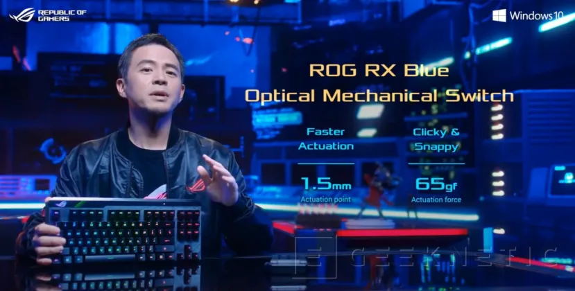 Geeknetic Asus renueva el teclado ROG Claymore II con interruptores óptico-mecánicos propios ROG RX Red o Blue 2
