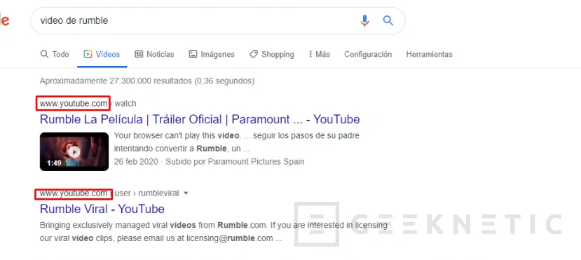 Geeknetic El portal de vídeos Rumble demanda a Google por abuso de posición dominante al priorizar Youtube 1