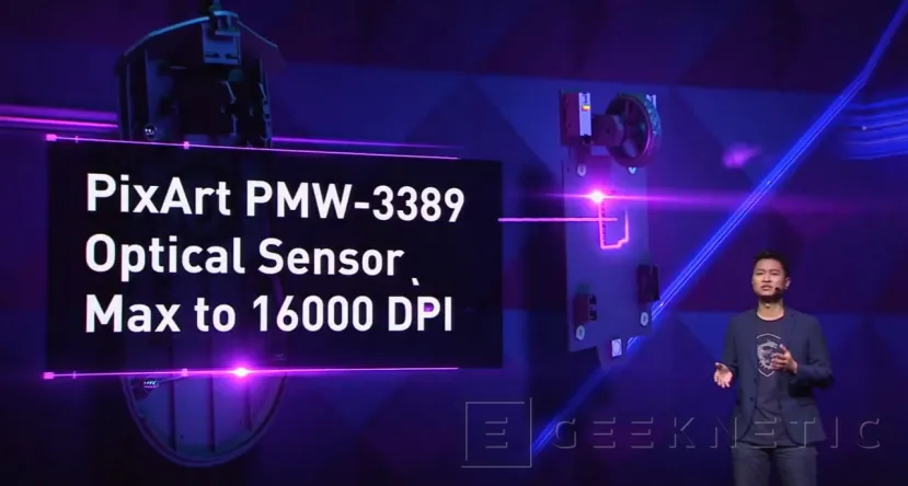Geeknetic El MSI Clutch GM41 Lightweight se presenta con un sensor PixArt PMW-3389 de 16000DPI 2