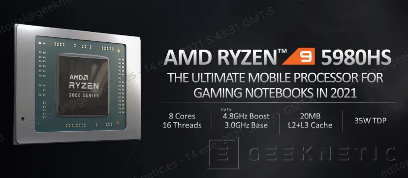 Geeknetic Todos los detalles de los nuevos AMD Ryzen 5000 para portátiles de altas prestaciones 6