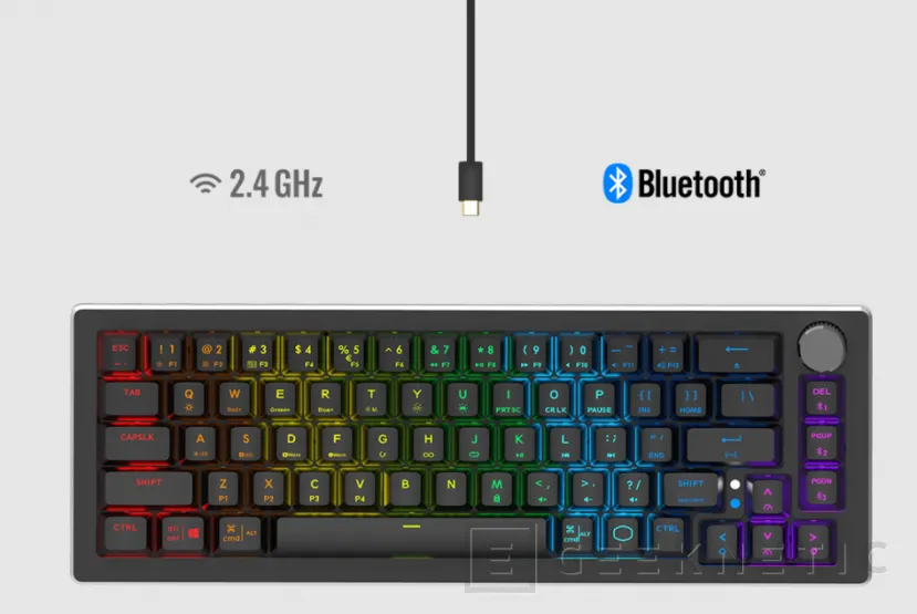 Geeknetic Distribución 60%, Bluetooth 5.2 y cuerpo de aluminio para el nuevo teclado Cooler Master MK721 1