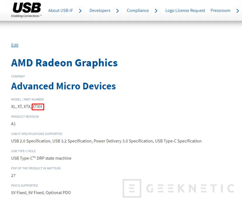 Geeknetic Aparece una nueva GPU de gama alta basada en AMD Navi 21 en la certificación USB 1
