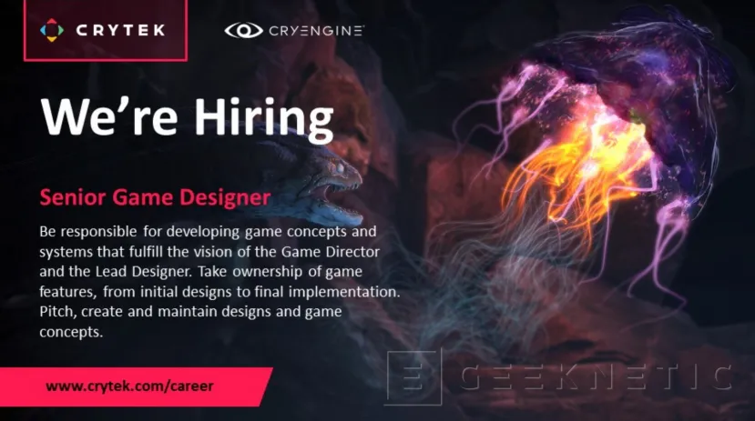 Geeknetic Crytek estaría trabajando en un nuevo proyecto AAA sin anunciar según una oferta de trabajo 1